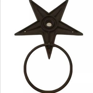 Towel Hanger Cast Iron Texas Star Wall Mount